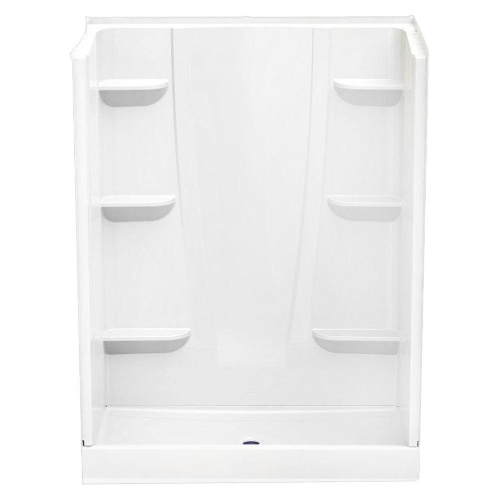 Aquatic A2 34 In X 60 76 Shower Stall White 6034cs Aw Aquatic A2 34 In X 60 76 Shower Stall