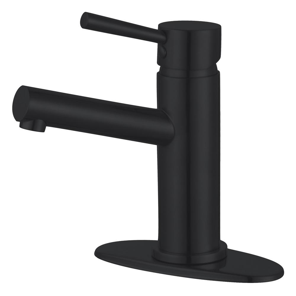 KOHLER Cursiva Single Hole SingleHandle Bathroom Faucet in Matte Black