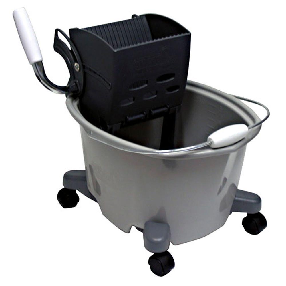 Quickie 5 Gal. Plastic Mop Bucket with Wringer by Quickie