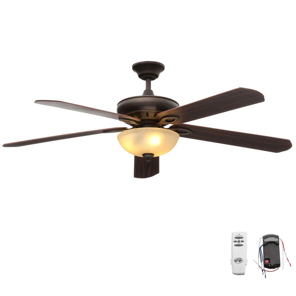 Hampton Bay Asbury 60 In Led Indoor Oil Rubbed Bronze Ceiling Fan Indoor Oil Rubbed Bronze Ceiling Fan With Light Kit And Remote Control