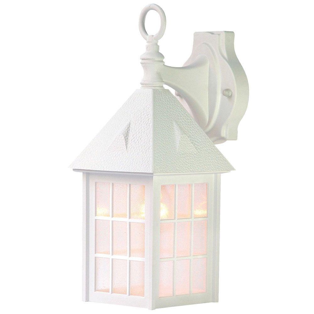 Outer Banks Collection 1 Light Textured White Outdoor Wall Lantern Sconce