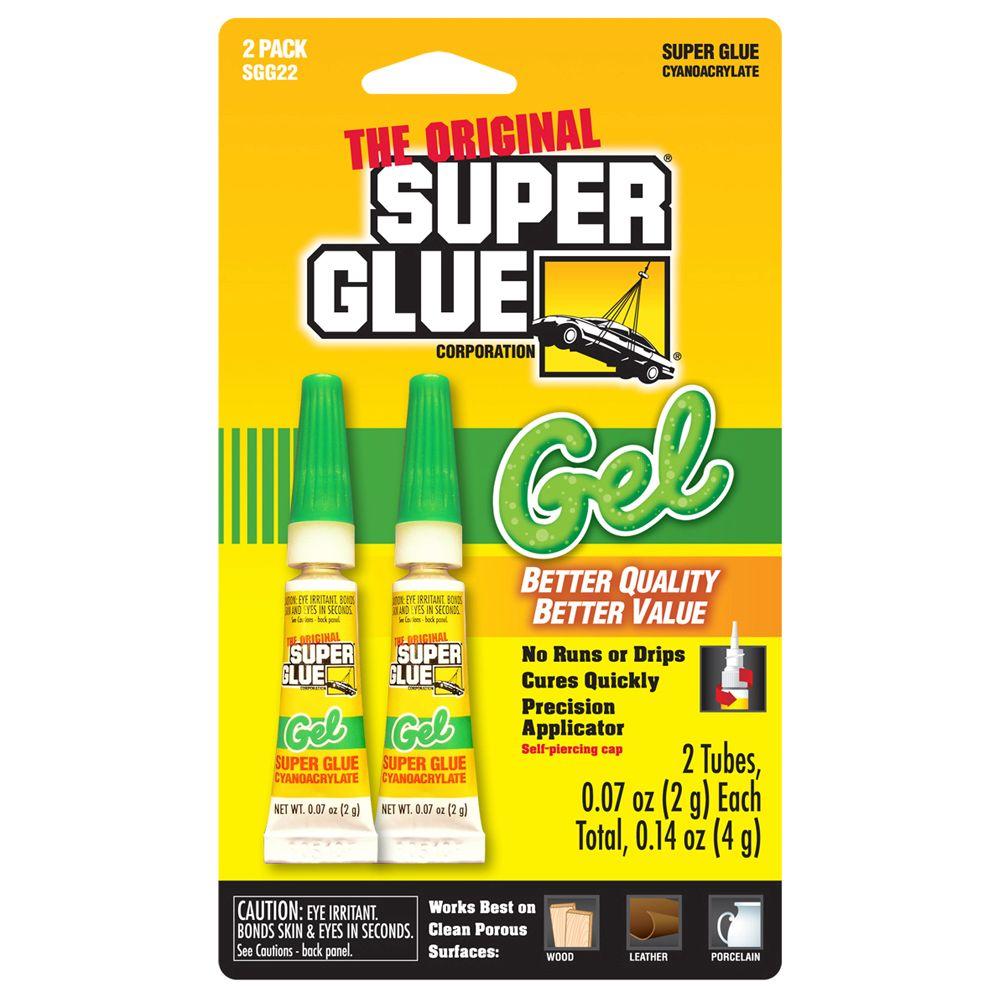 Super Glue 0.07 oz. Glue Gel, (2) 0.07 oz. Tubes per card, Case pack of