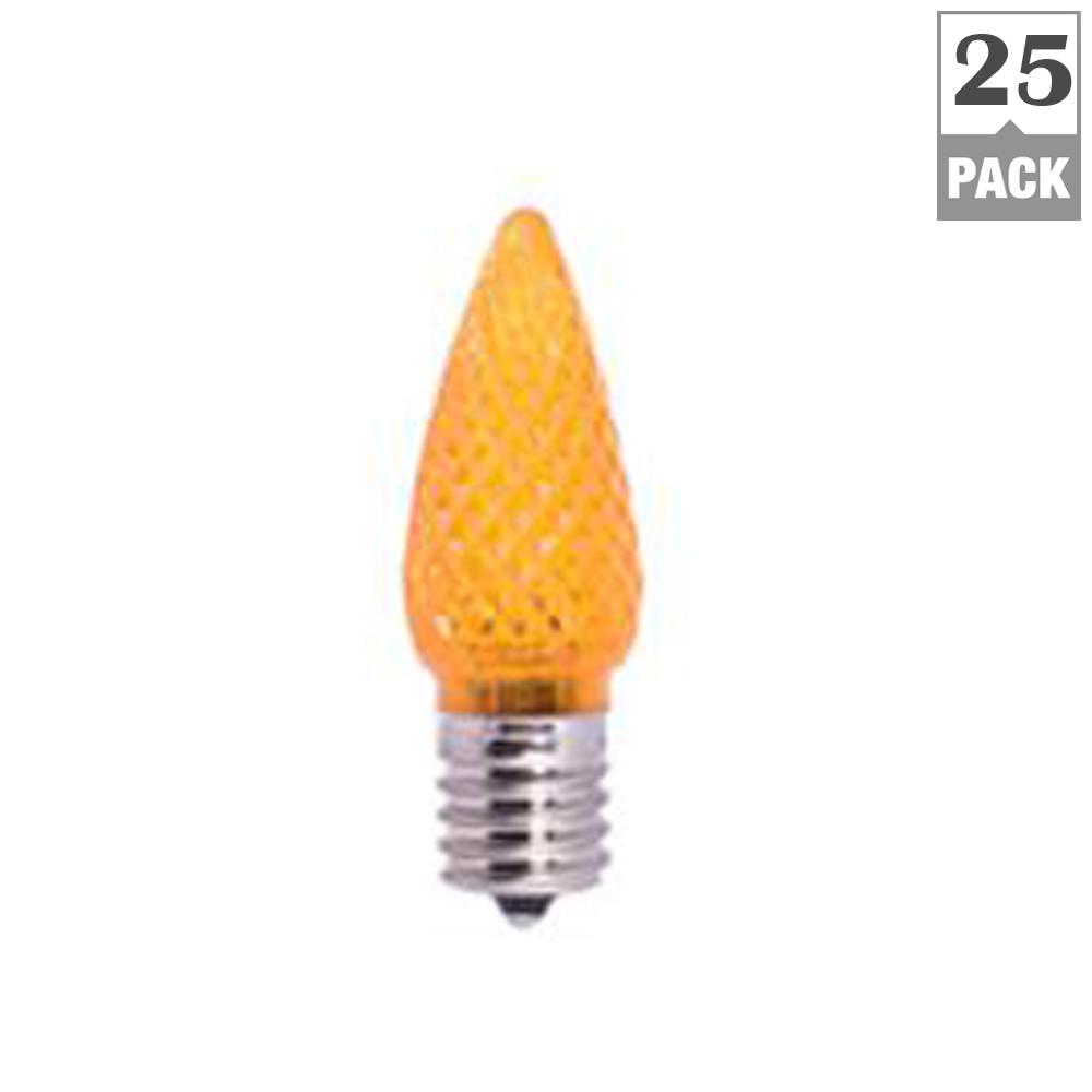 C9 Led Bulbs Light The Home Depot 5 Watt Equivalent C9 Non Dimmable Led Intermediate Light Bulb Orange