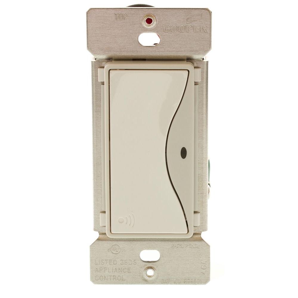 Eaton Aspire 15 Amp Rf Single Pole Wireless Light Switch White Eaton Aspire 15 Amp Rf Single Pole Wireless Light Switch White Satin