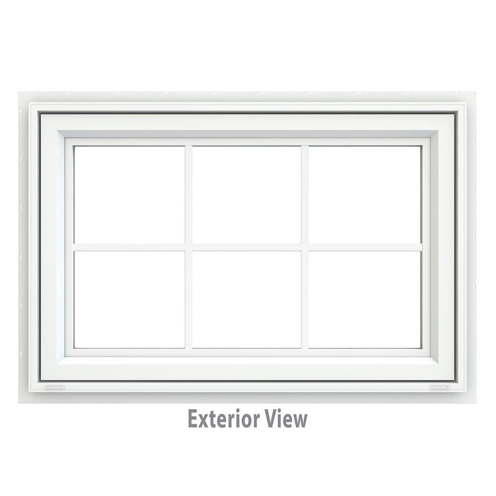 JELD WEN 355 In X 235 In V 4500 Series White Vinyl Awning Window