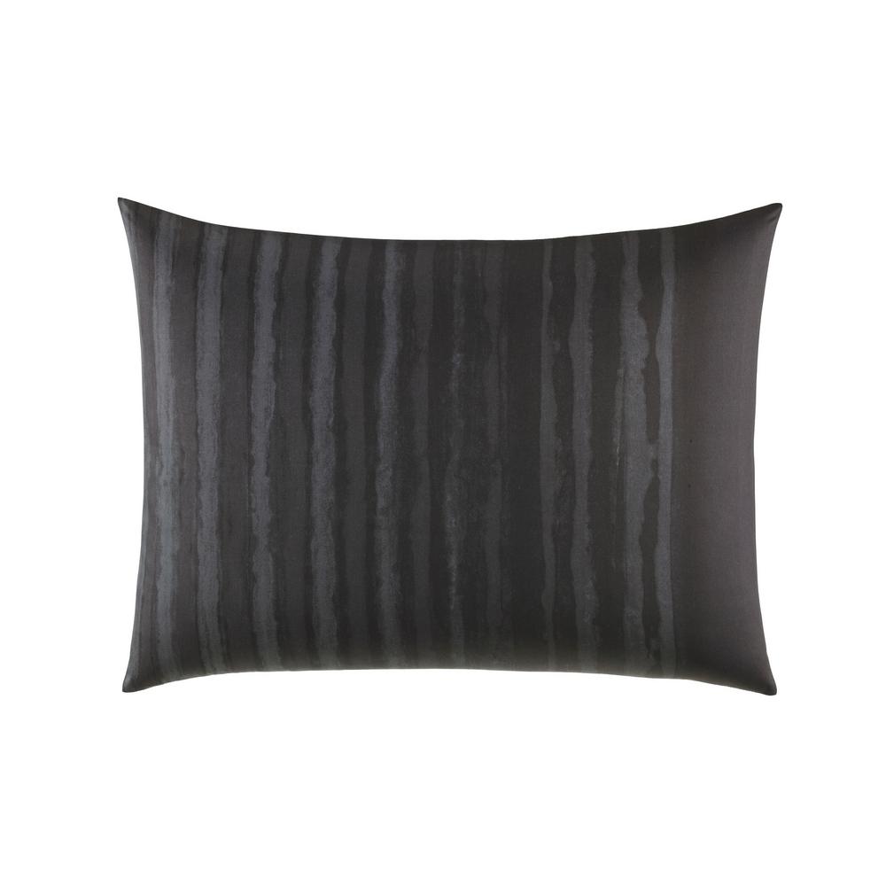 VERA WANG Shadow Stripe Charcoal Grey 1Piece Cotton Sham, Standard