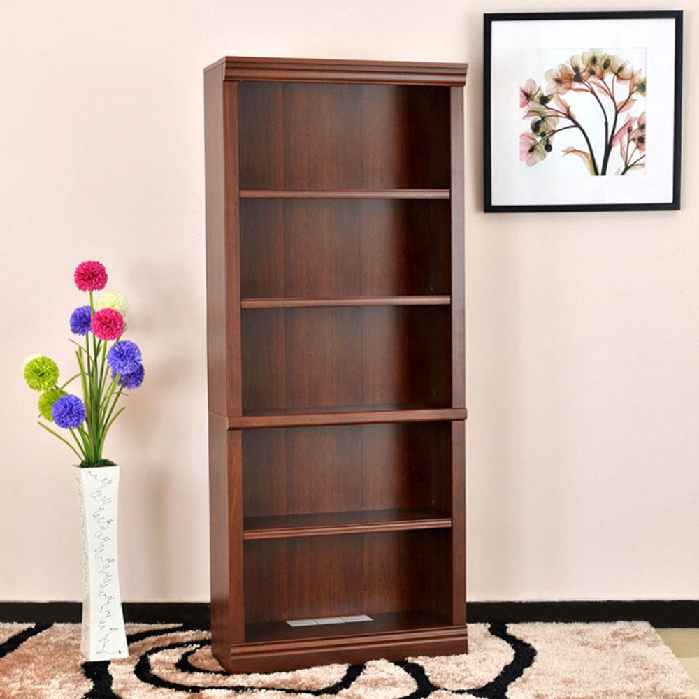 Hampton Bay Dark Brown Wood Open Bookcase-THD130419.1a.OF ...