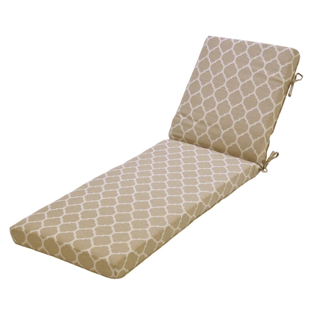 Plantation Patterns, LLC CushionGuard Oatmeal Outdoor Chaise Lounge