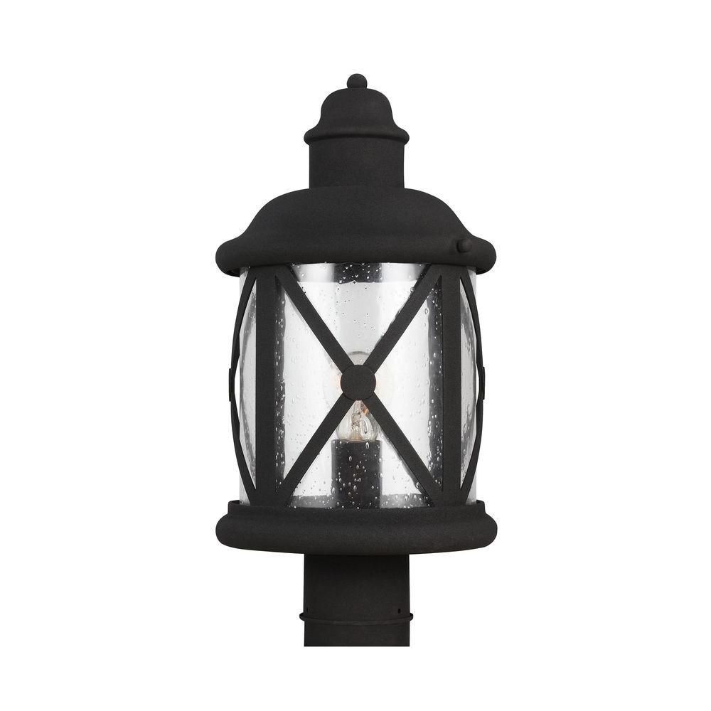 Sea Gull Lighting Lakeview 1Light Black Outdoor Post Top822140112 The Home Depot