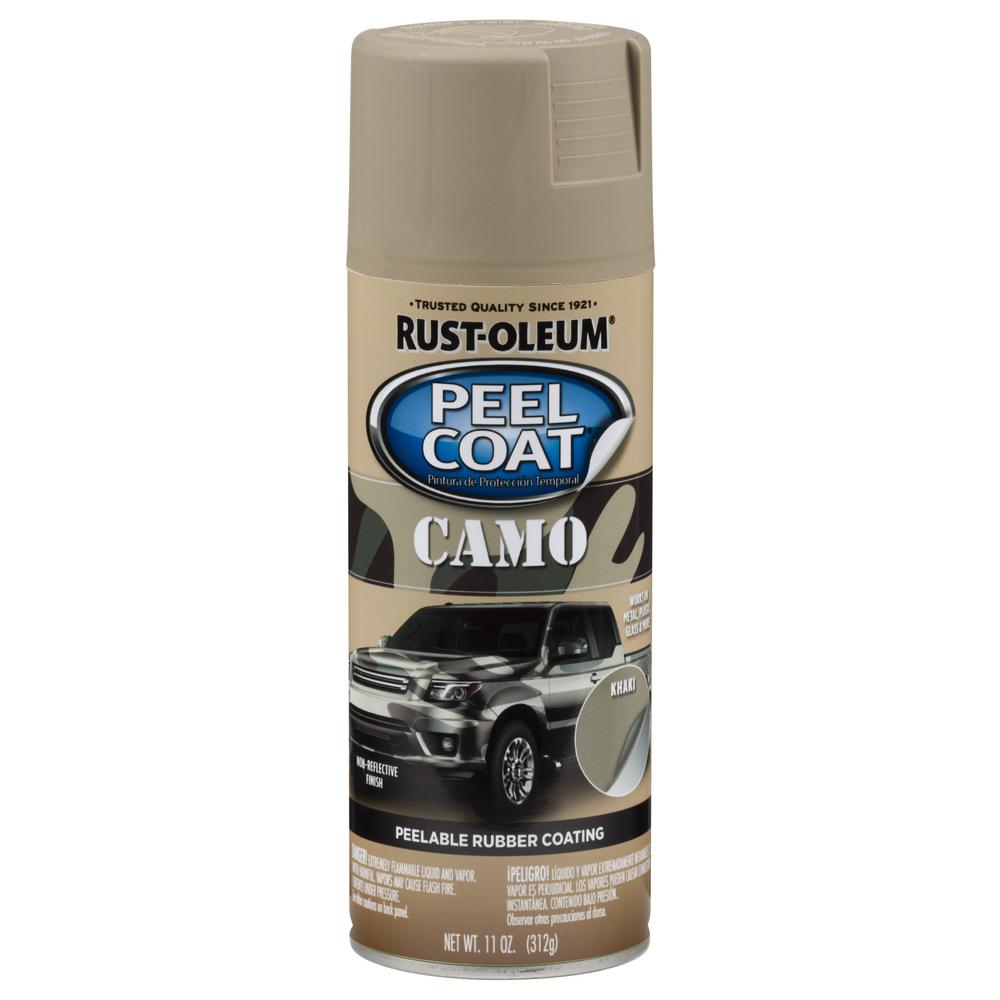 RustOleum Automotive 11 oz. Peel Coat Gloss Camo Khaki Rubber Coating Spray Paint (6Pack