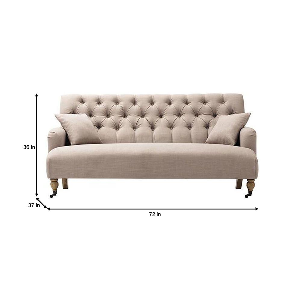 Home Decorators Collection Watkins Natural Linen Sofa 1599600810