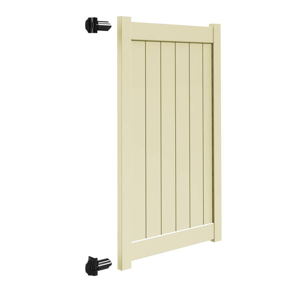 Veranda Bryce and Washington Series 4 ft. W x 6 ft. H Sand Vinyl Un