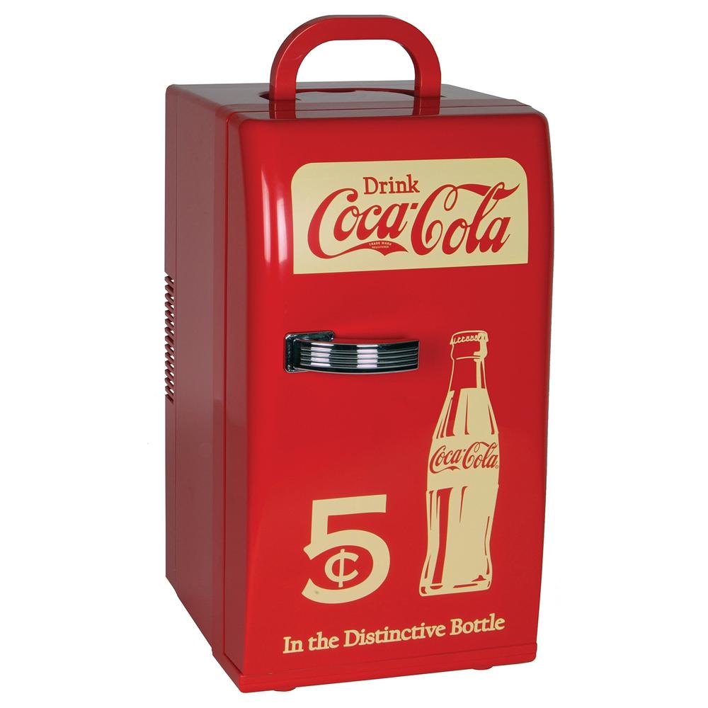 Coca-Cola 0.77 cu. ft. Retro Mini Fridge in Red-CCR-12 - The Home Depot