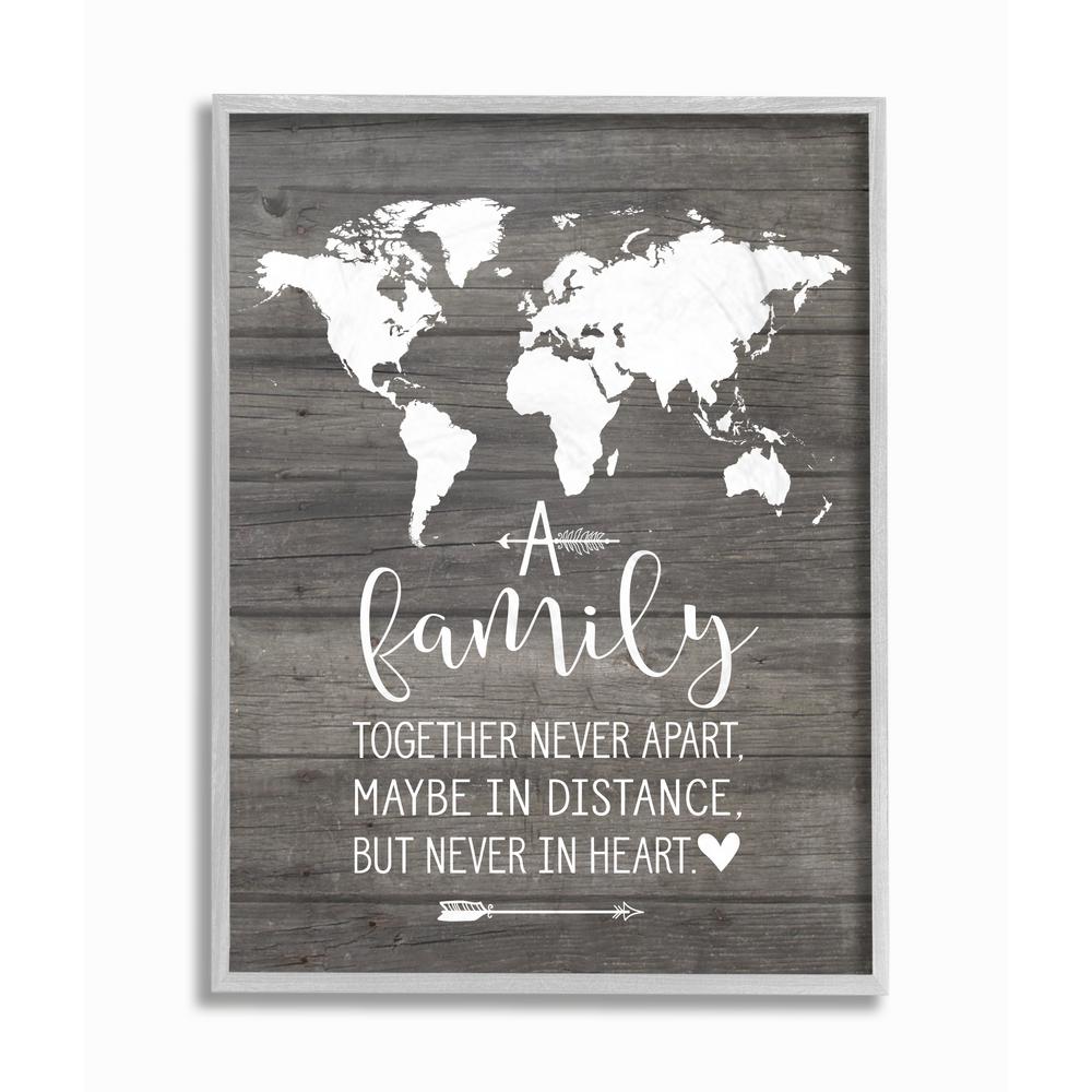 The Stupell Home Decor Collection 16 In X 20 In Family Together In Heart By Lettered And Lined Framed Wall Art Rwp 105 Gff 16x20 The Home Depot
