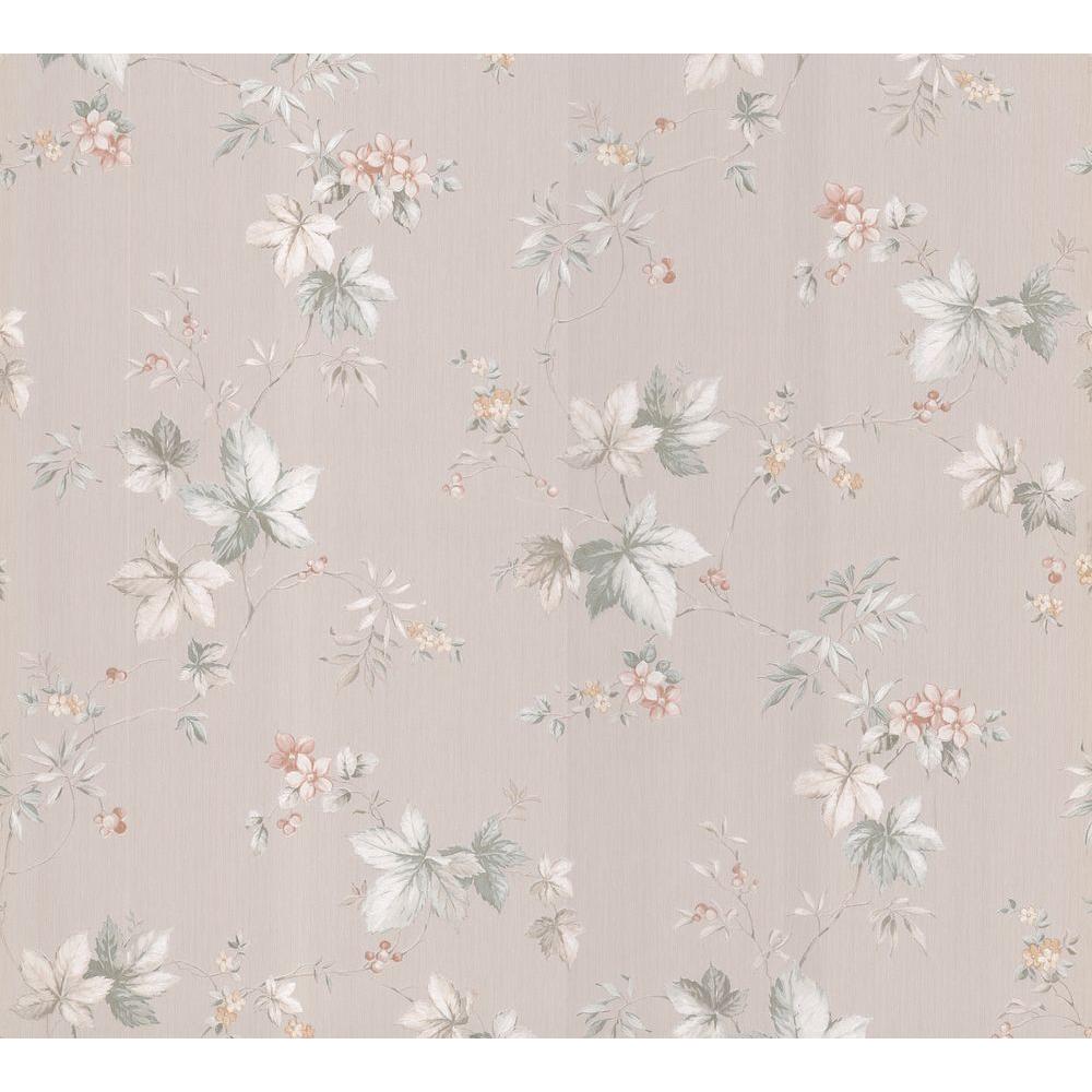 Brewster Bath Bath Bath III White Leaf Toss Wallpaper Sample149