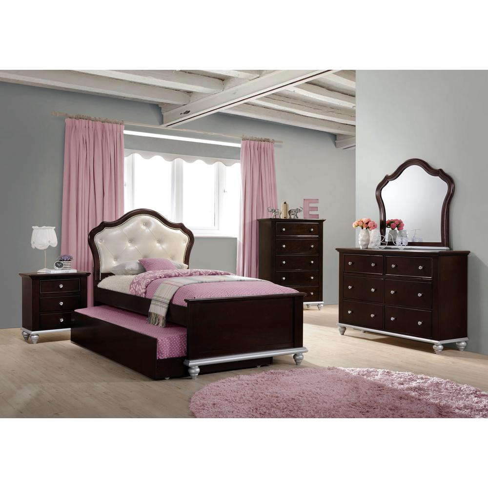 Alli 5 Drawer Walnut Chest Al300ch The Home Depot