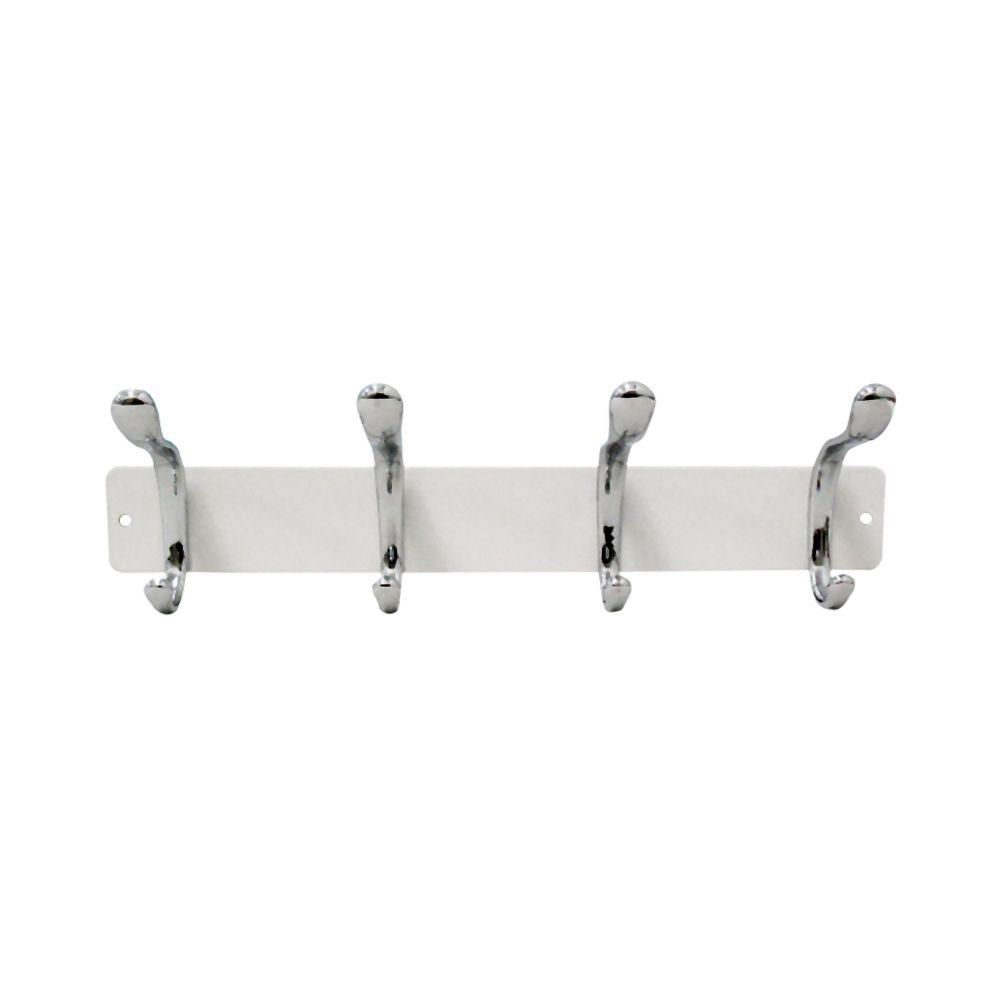 Interdesign Tino White And Chrome Wall Mount Rack 01191cx The Home Interdesign Tino White And Chrome Wall Mount Rack