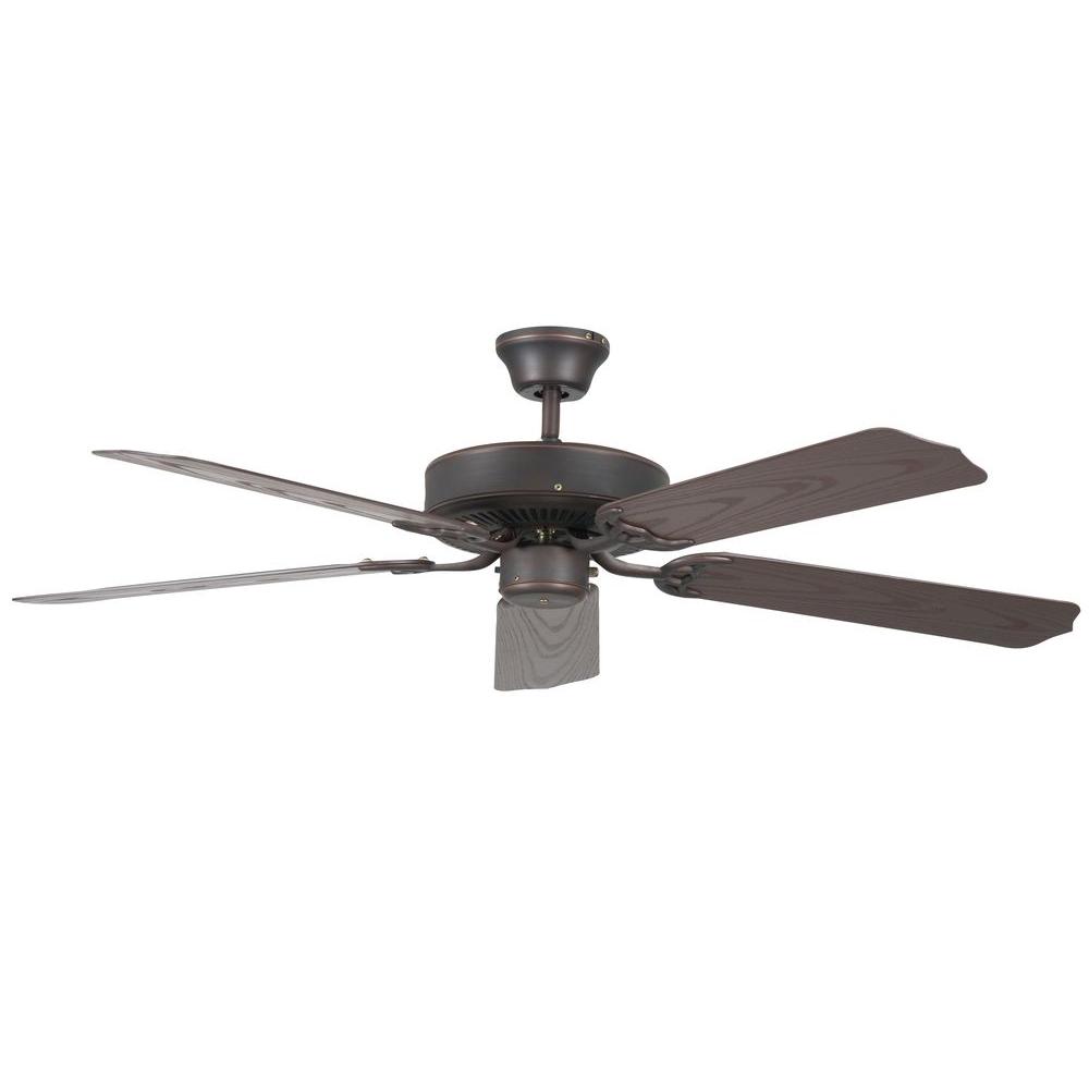 Radionic Hi Tech Porch Casual 52 In Oil Rubbed Bronze Ceiling Fan With 5 Blades