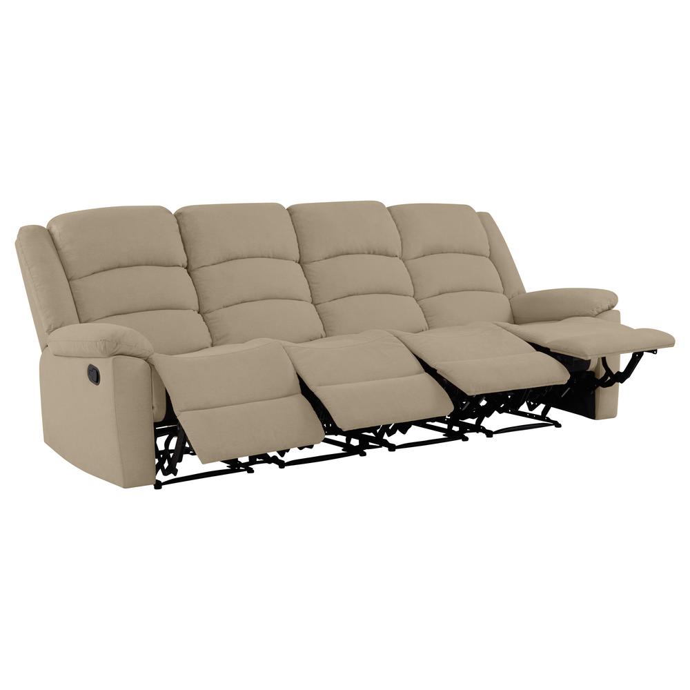 Prolounger 4 Seat Wall Hugger Recliner Sofa In Barley Tan Prolounger 4 Seat Wall Hugger Recliner Sofa In Barley Tan