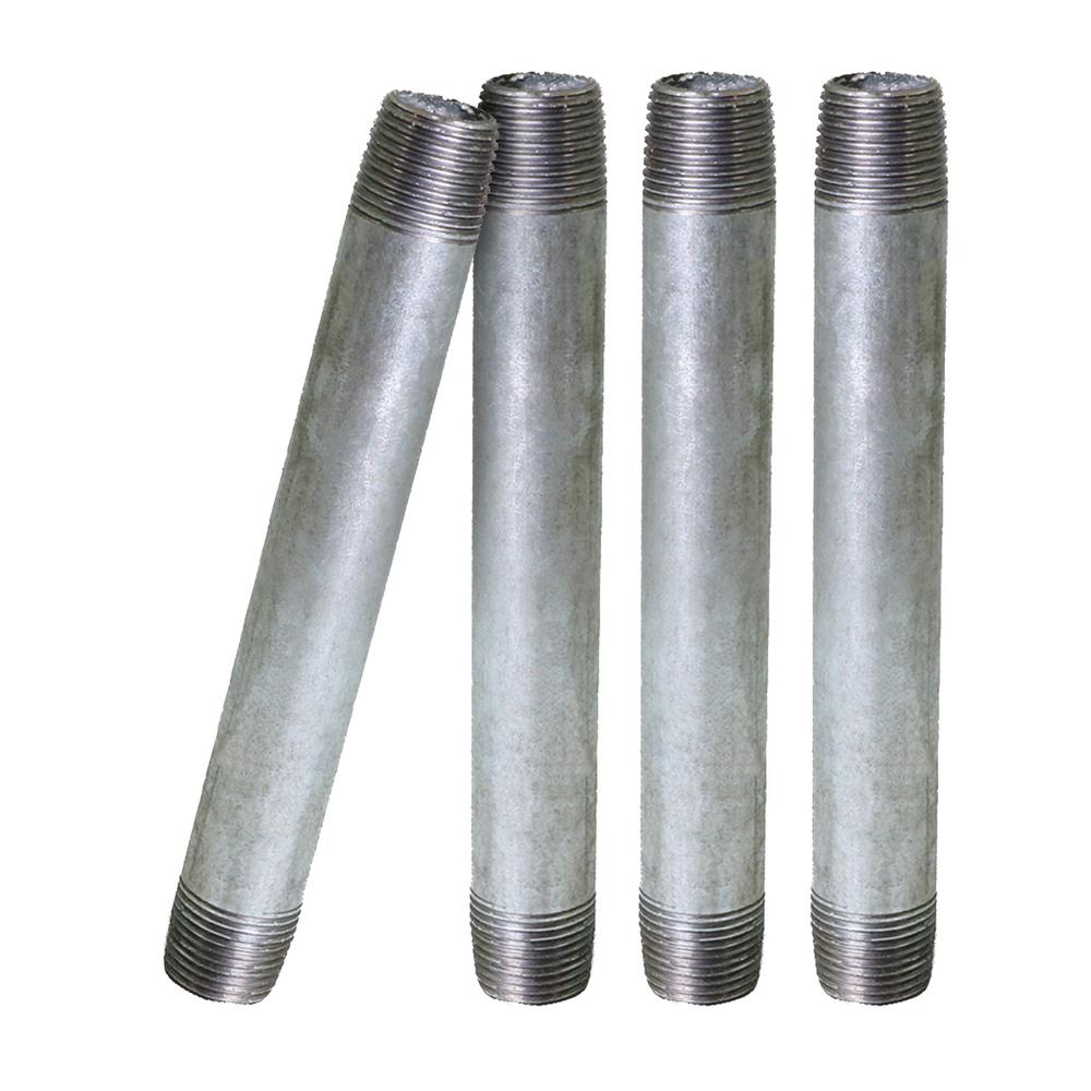 10-Pack Plumbers Choice 92784 1-1//2-Inch x 3-1//2-Inch Galvanized Nipple
