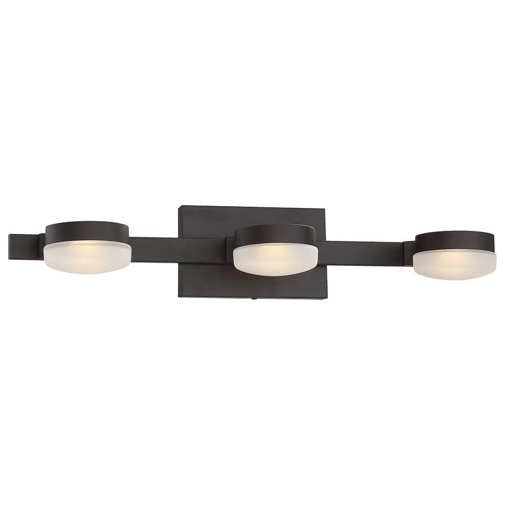 Good Lumens by Madison Avenue 3-Light Oil Rubbed Bronze LED Bath Vanity ...