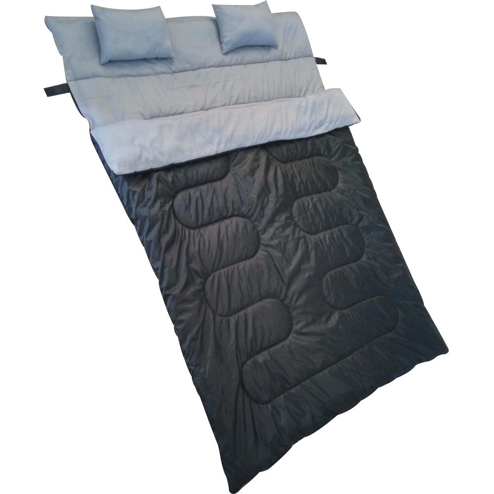Tandem Sleeping Bags Beds The Home Depot Waterproof Cool Weather Double Sleeping Bag In Black
