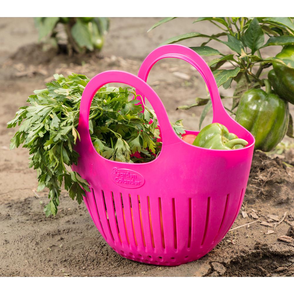 Hutzler Blue Mini Garden Colander Harvest Basket 2 Pack 3779bl 2 The Home Depot