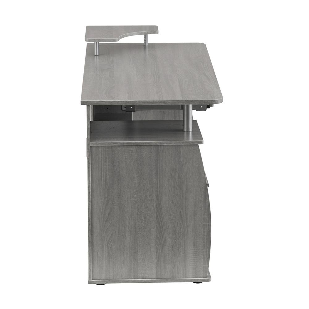 Techni Mobili Grey Complete Computer Workstation Desk With Storage 5 Techni Mobili Grey Complete Computer Workstation Desk With Storage