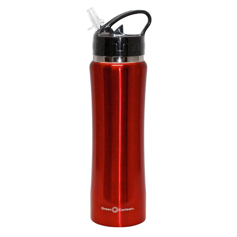 Green Canteen 25 oz. Red Stainless Steel Double Wall Thermal Vacuum Bottle... by Green Canteen