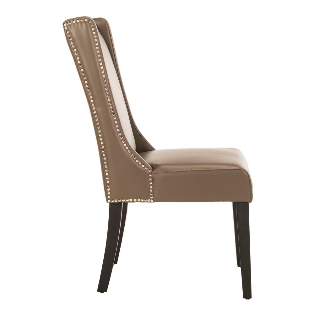Safavieh Sher Clay Espresso Bicast Leather Side Chair Set Of 2