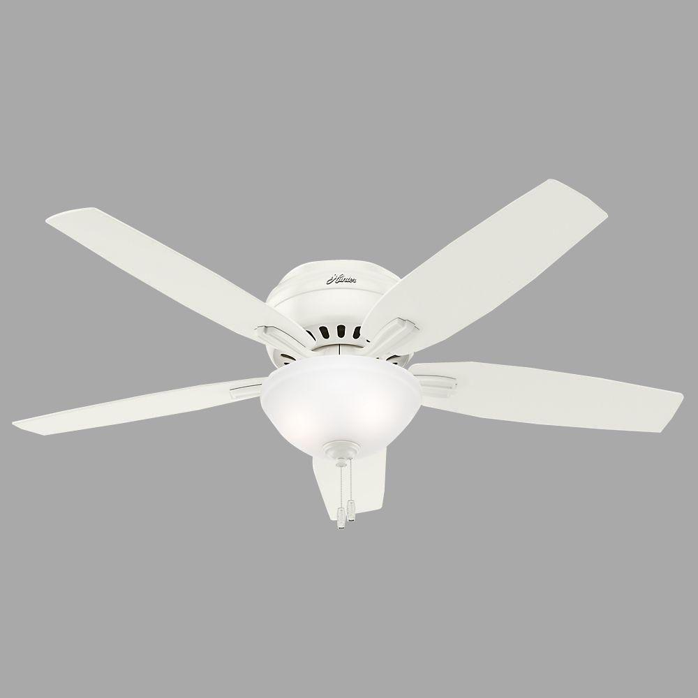 Hunter Coastal Flush Mount Ceiling Fans Lighting The Home Newsome 52 In Indoor Fresh White Bowl Light