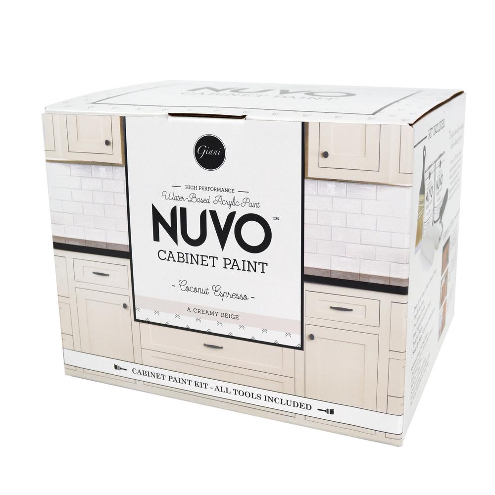 Nuvo 2 Qt Coconut Espresso Cabinet Paint Kit Fg Nu Cocont Ki