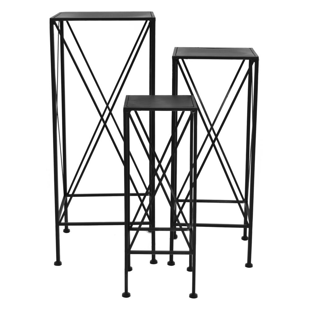 Metal Black Plant Stands Planters The Home Depot   Three Hands Plant Stands 31498 64 400 Compressed 