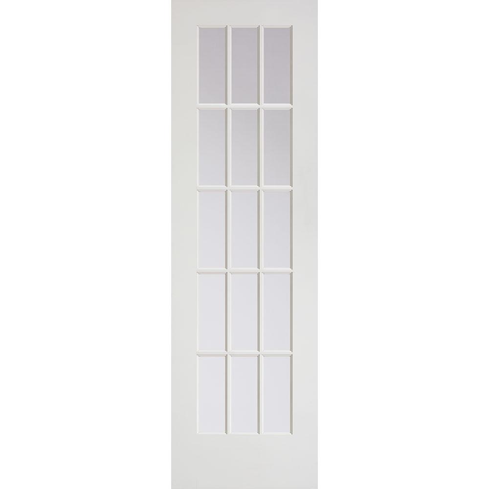 Masonite 24 in. x 80 in. Primed 15 Lite Solid Core Pine Interior Door ...