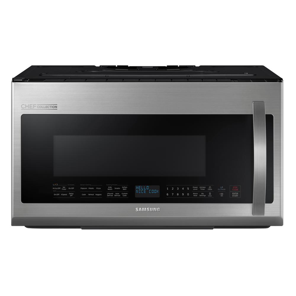 Samsung 30 in W 2.1 cu. ft. Over the Range PowerGrill Microwave with