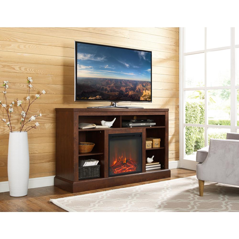 Walker Edison Furniture Company Highboy 52 In Traditional Brown Tv Walker Edison Furniture Company Highboy 52 In Traditional Brown Tv Console With Open Storage