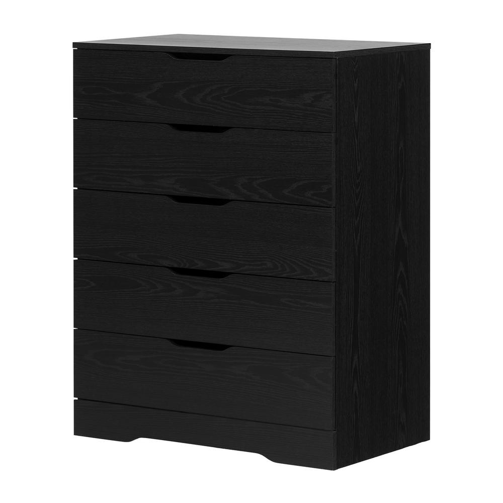 South Shore Holland 5-Drawer Black Oak Chest-11292 - The ...