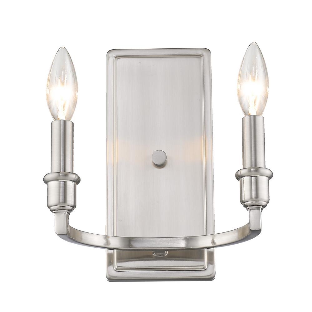 Golden Lighting Ellyn 2Light Pewter Wall Sconce82092W PW The Home