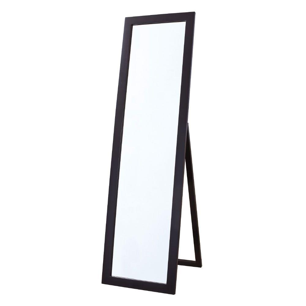 Freestanding Bathroom Mirrors Bath The Home Depot Single Framed Full Length Floor Mirror In Espresso