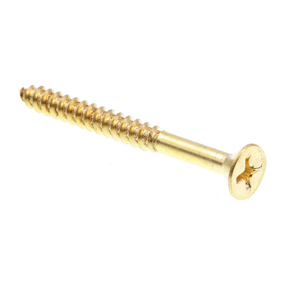 PrimeLine 10 x 2 in. Solid Brass Phillips Drive Flat Head Wood Screws (25Pack)9035812 The