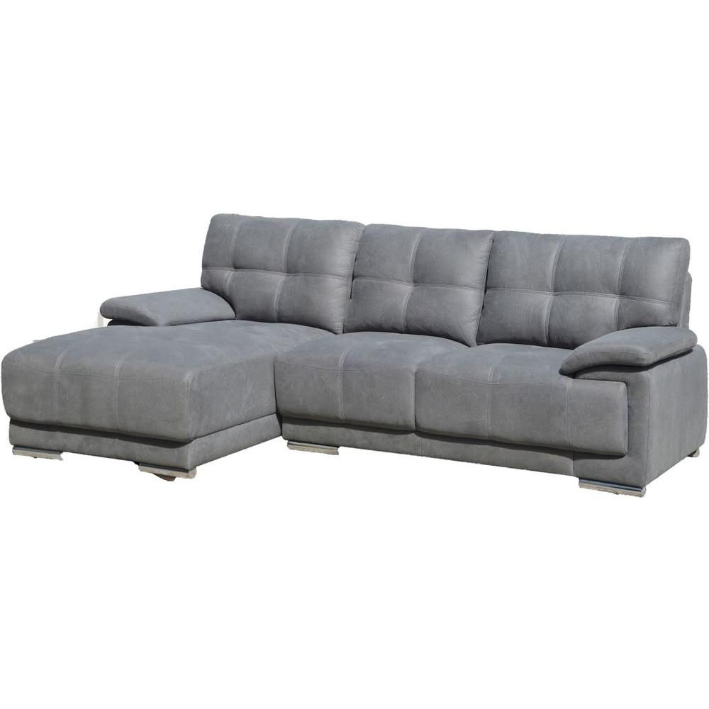 Jacob Contemporary TuftedStitch Sectional Sofa with Left Facing Chaise