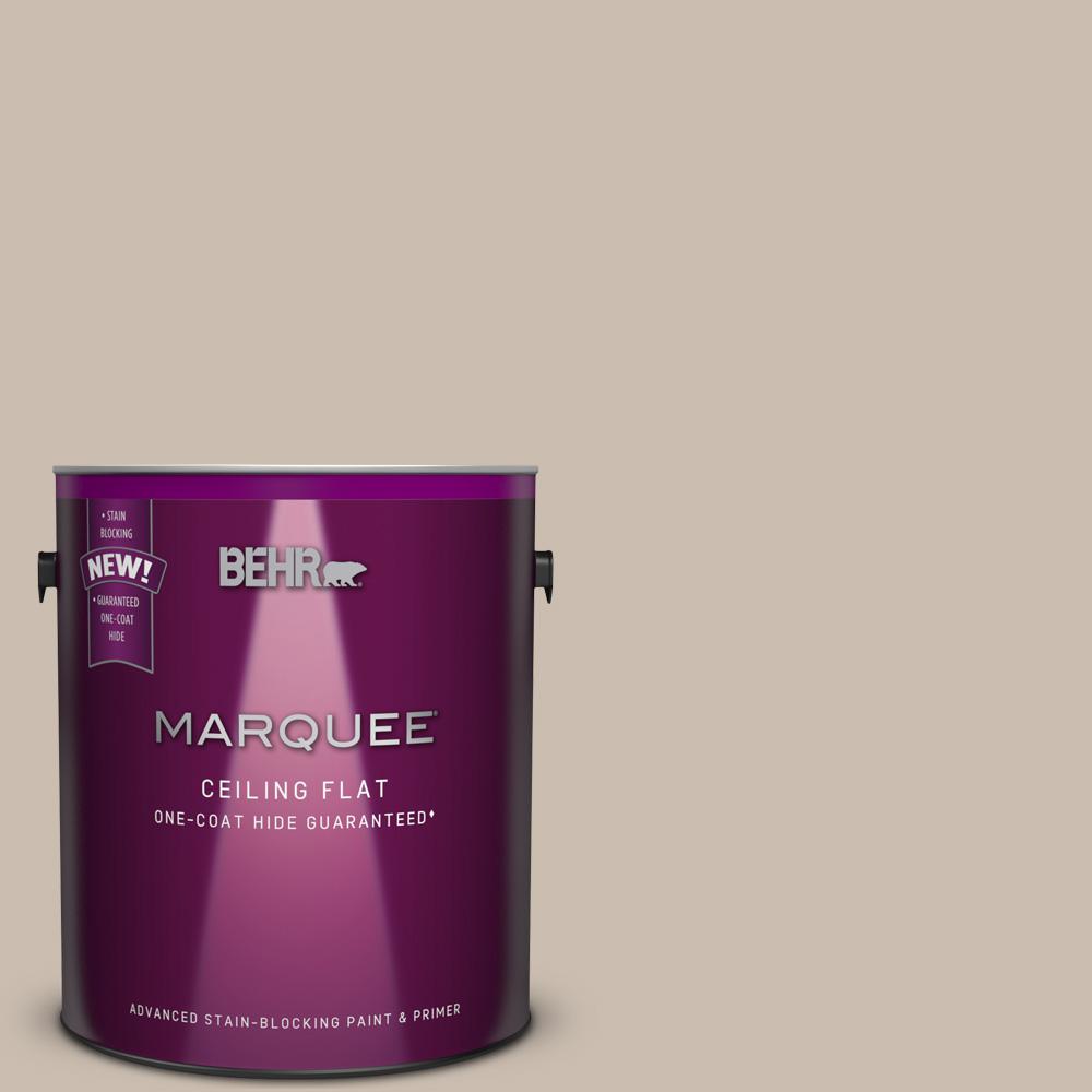 BEHR MARQUEE 1 Gal PPU5 13 Creamy Mushroom One Coat Hide Ceiling Flat   Creamy Mushroom Behr Marquee Ceiling Paint 145801 64 1000 