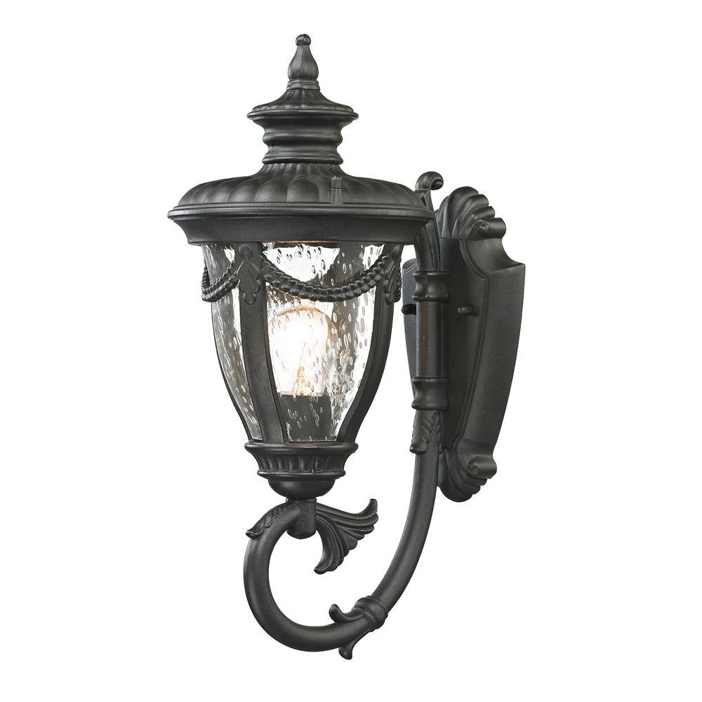 An Lighting Langley Collection Textured Matte Black Outdoor Sconce An Lighting Langley Collection Textured Matte Black Outdoor Sconce