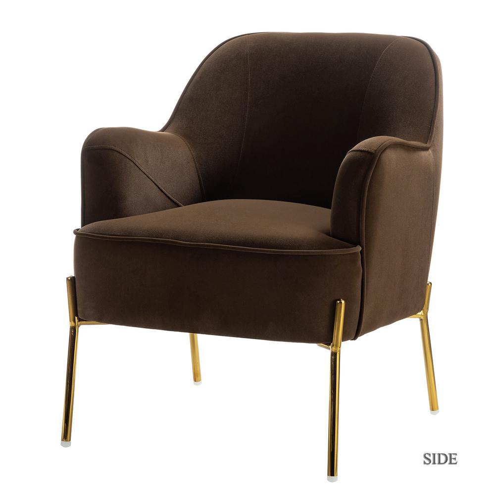 JAYDEN CREATION Nora Sage Gold Legs Accent ChairCHM6154A
