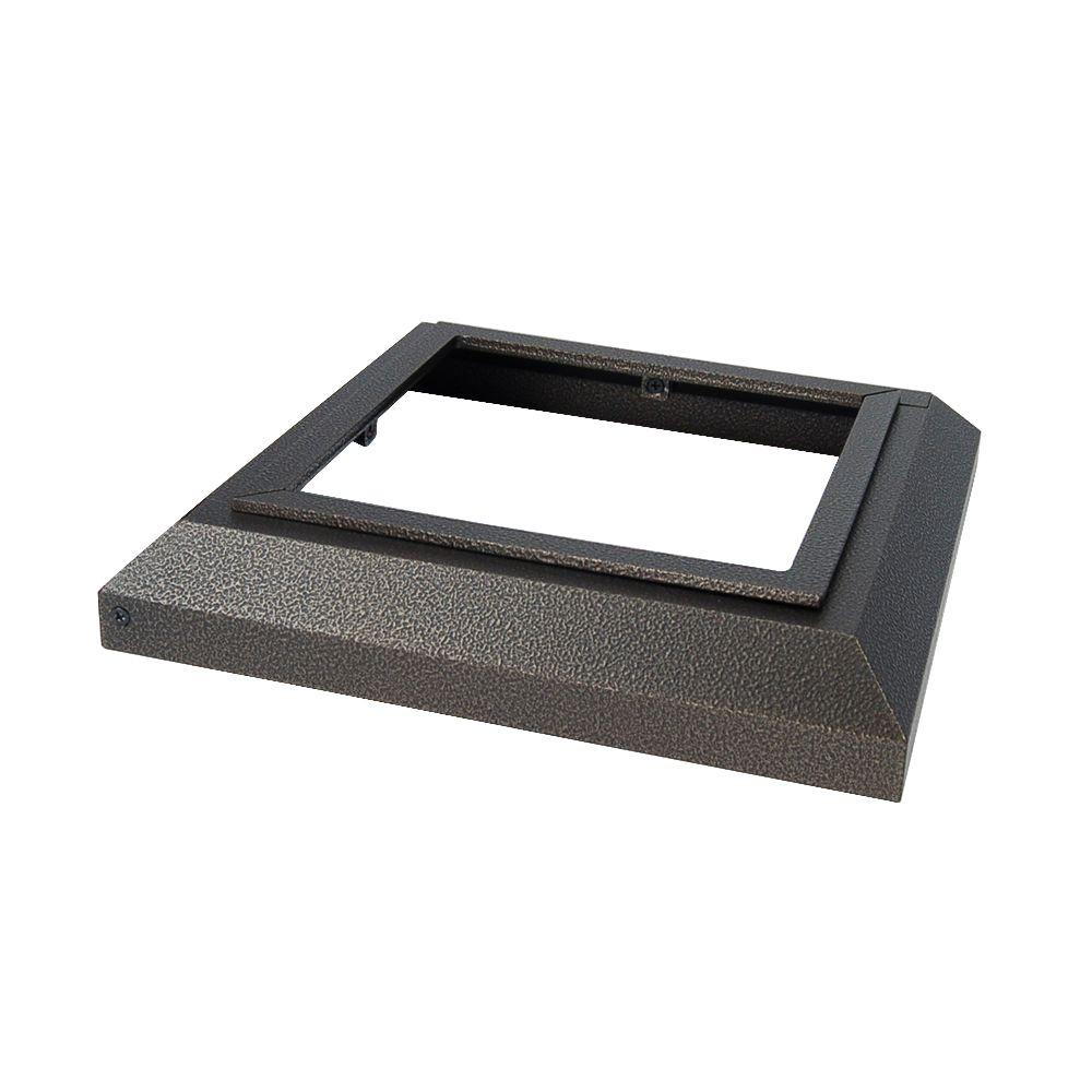 Fortress Accents 6 in. x 6 in. Antique Bronze Aluminum Deck Post Base