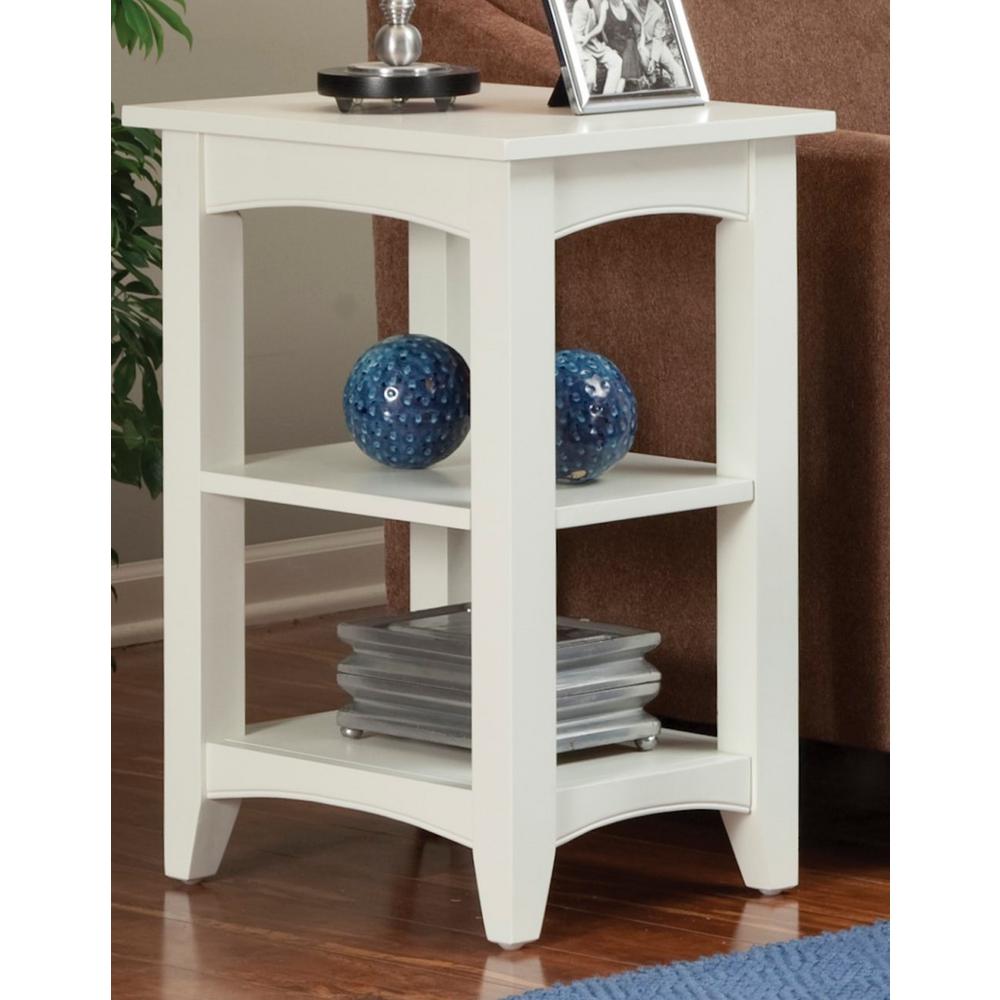Alaterre Furniture Shaker Cottage Ivory Storage End TableASCA02IV