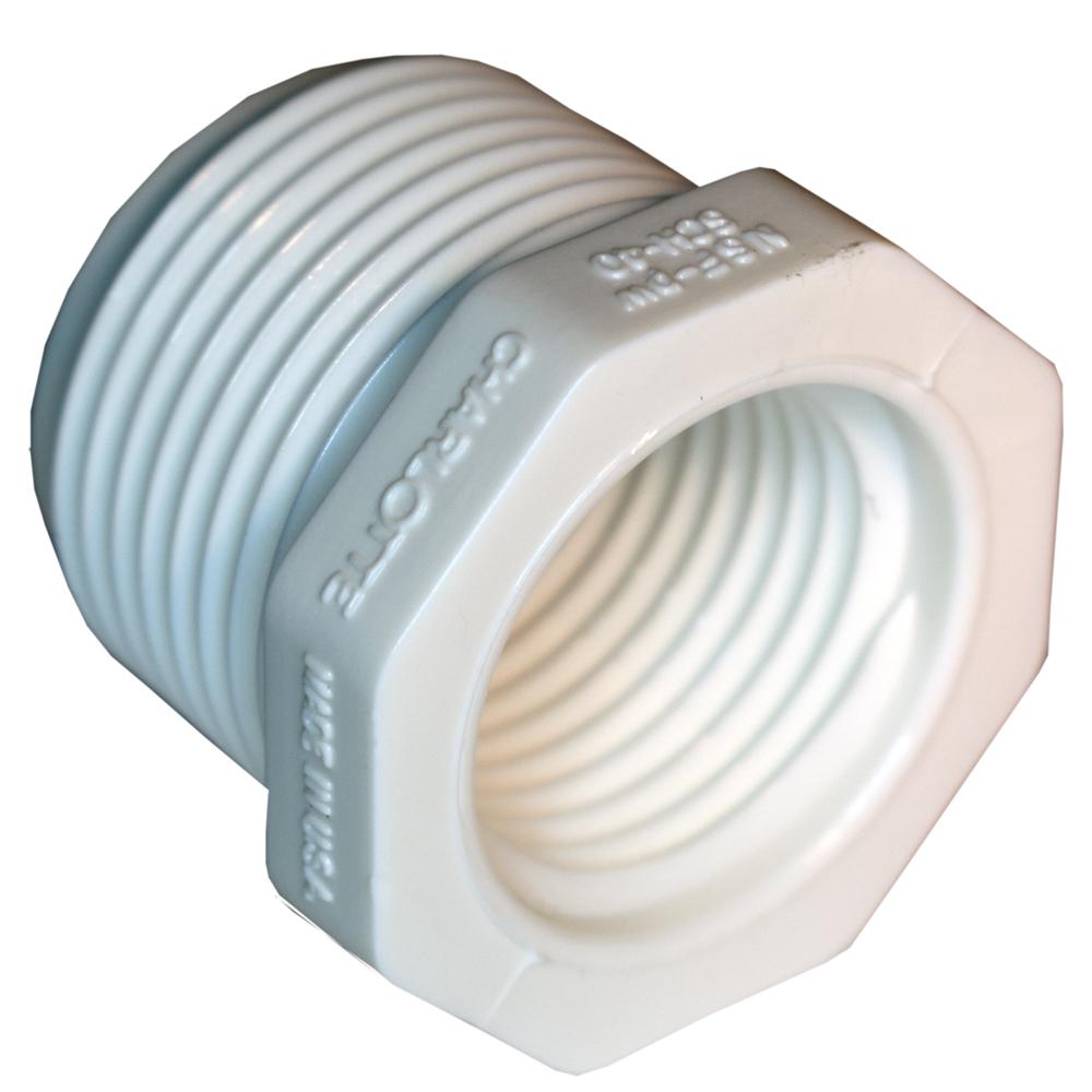 Charlotte Pipe 11/2 in. x 11/4 in. PVC Sch. 40 Reducer BushingPVC 02112 3400HD The Home Depot