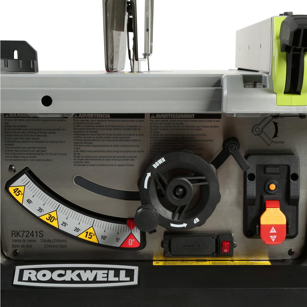 Rockwell Jobsite Table Saw W Laser Stationary Woodworking Tool 15 Amp 10 In New eBay