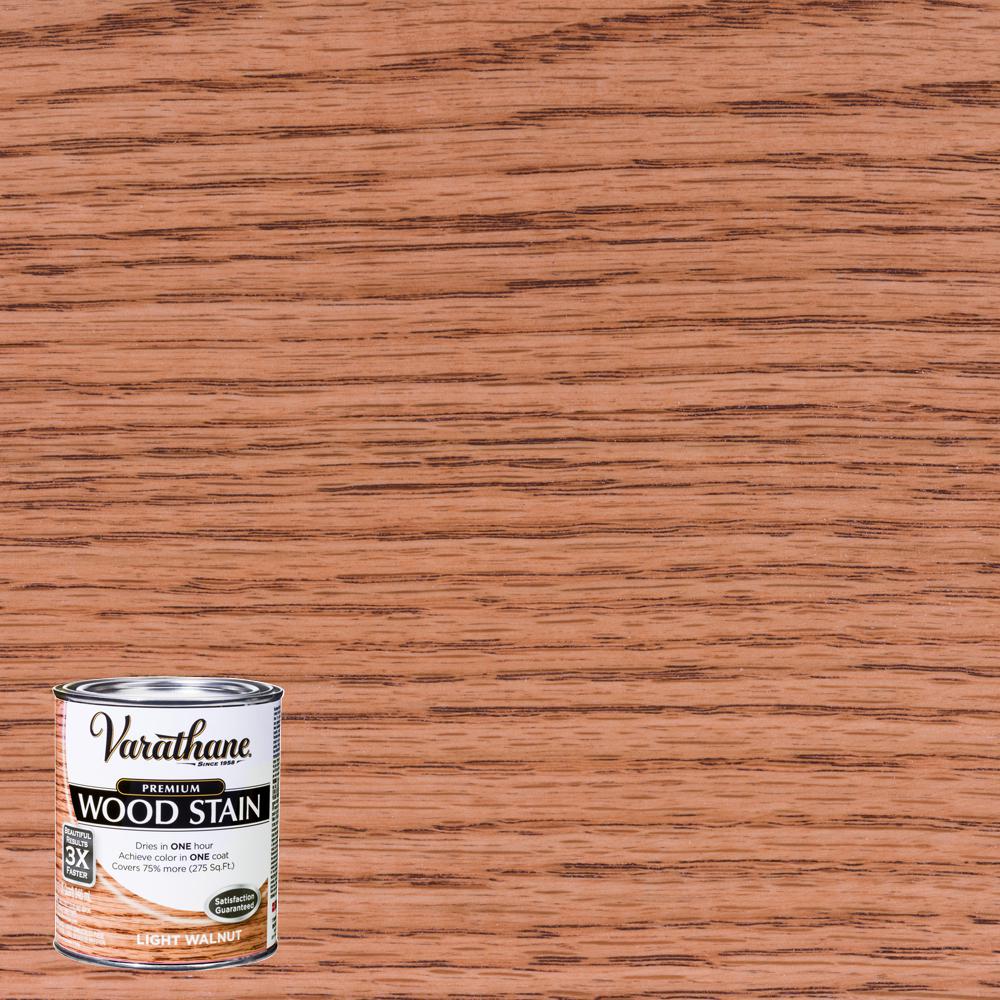 Varathane 1 Qt Light Walnut Premium Fast Dry Interior Wood Stain 1 Qt Light Walnut Premium Fast Dry Interior Wood Stain