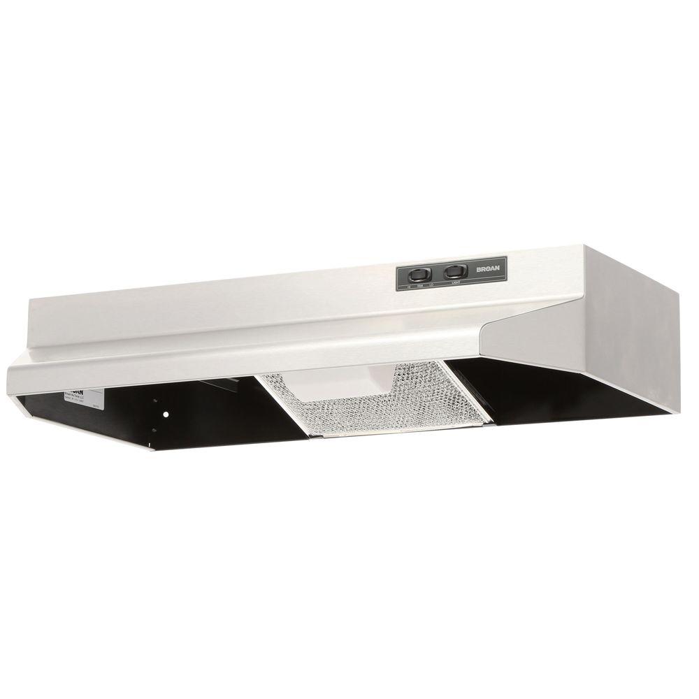 Broan Nutone 40000 Series 30 In Under Cabinet Range Hood With Light In Stainless Steel 403004 The Home Depot
